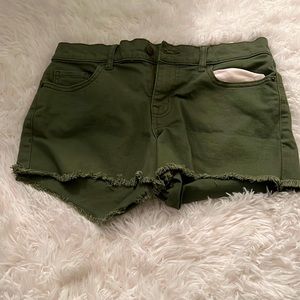 Old Navy dark green boyfriend shorts